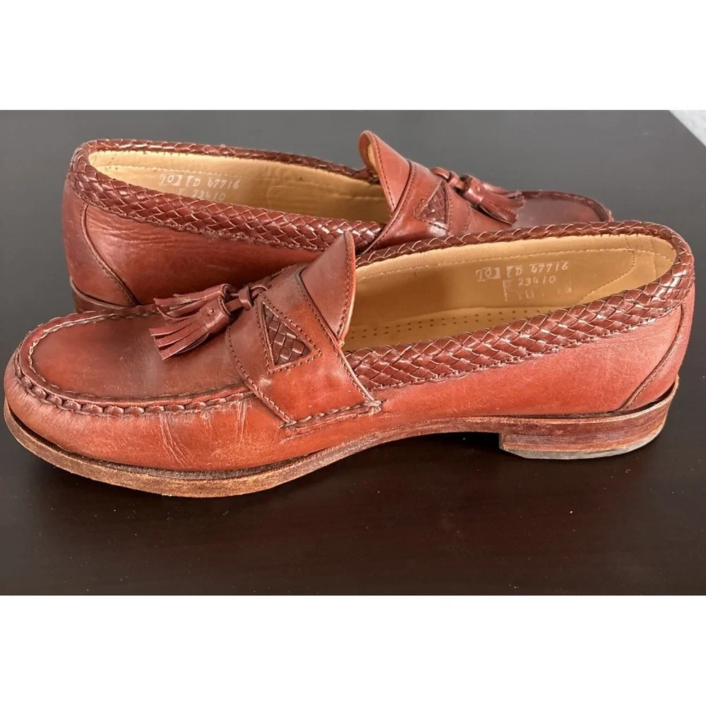 Allen Edmonds Maxfield Tassel Loafer‎ Men 10 Brown Leather Moc-Toe Made in USA